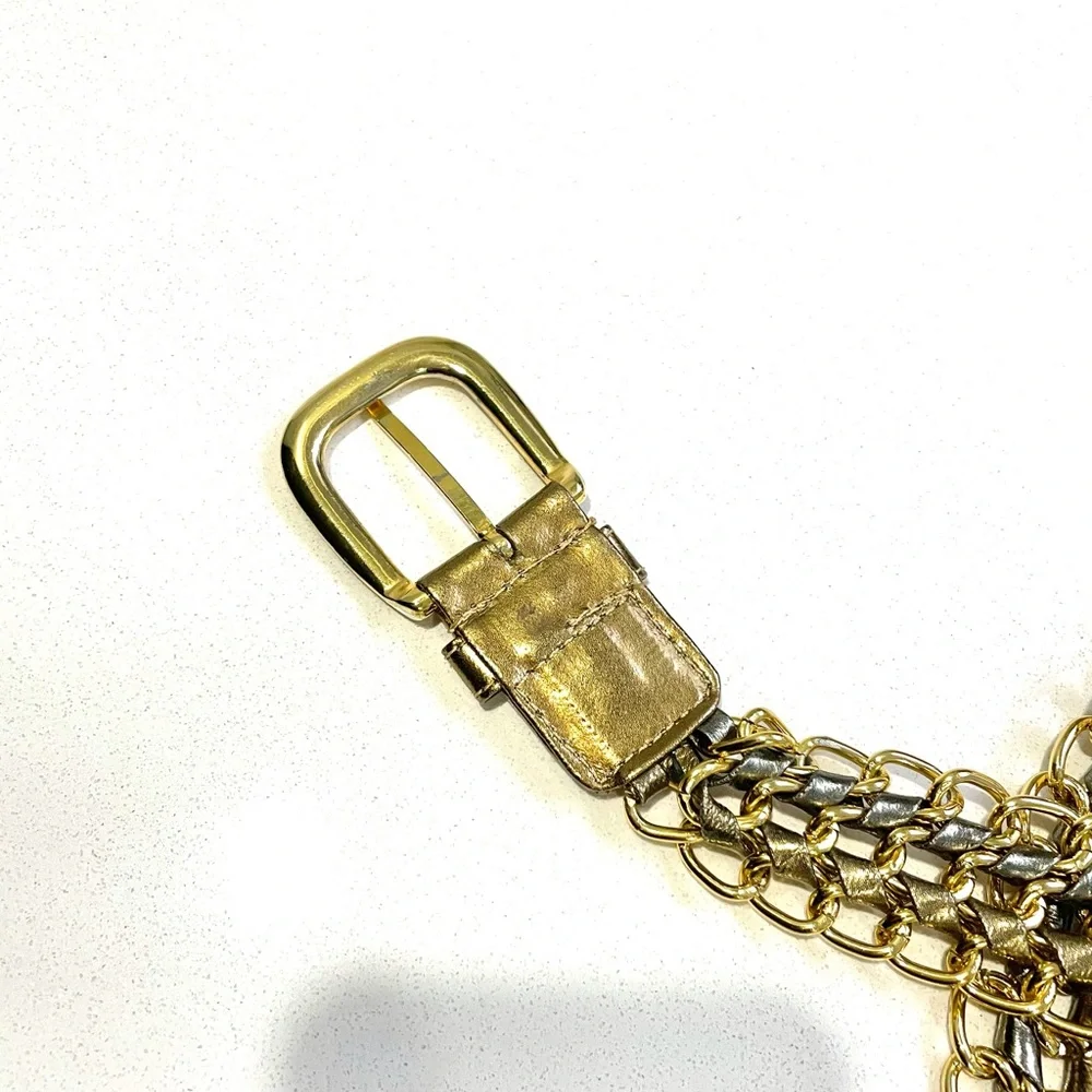 Metallic Gold Woven Belt